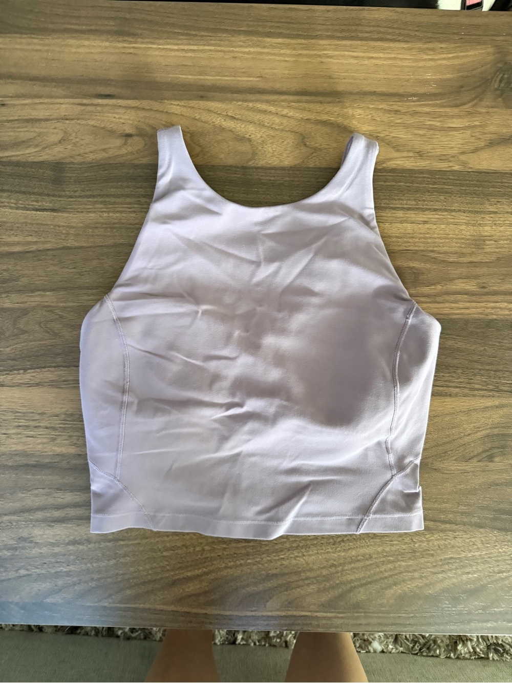 Lululemon Sleeveless Cropped Sports Bra Tank Top in Lavender